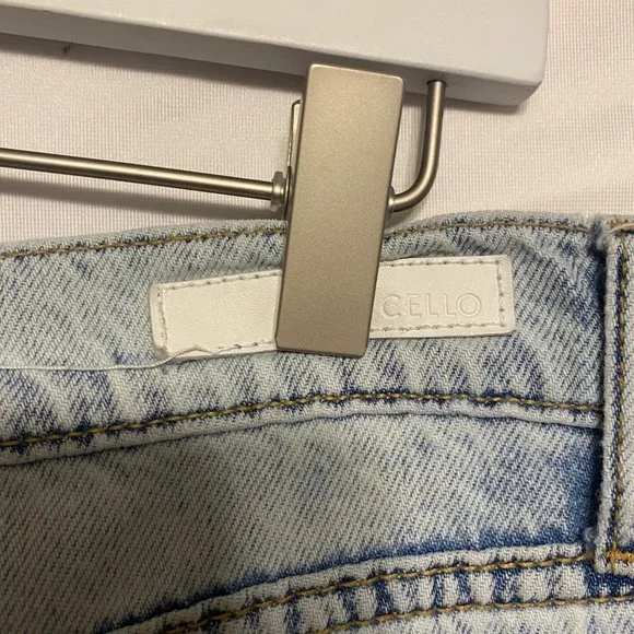 Cello Wide Leg Acid Wash Highwaist Jeans 13 - Picture 5 of 11